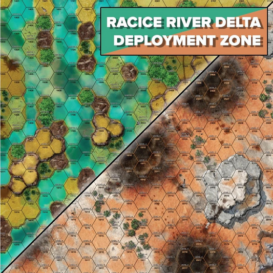 BattleTech - Battle Mat: Battle of Tukayyid - Racice River Delta (CSJ) / Deployment Zone