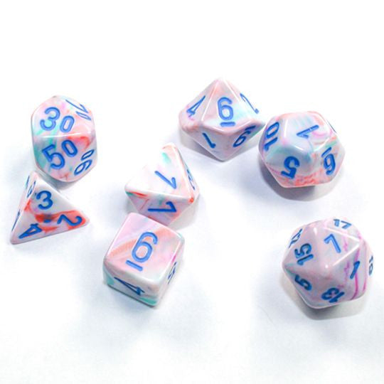 Festive: Mini Poly - Pop Art/Blue (7 dice)