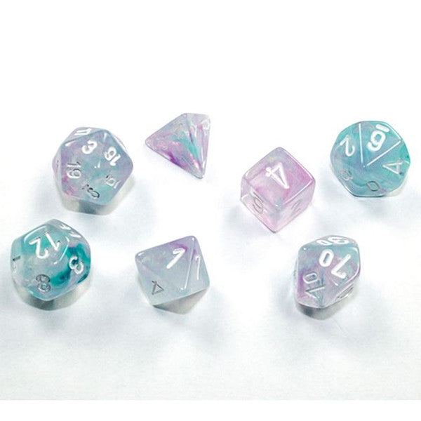 Nebula: Mini Poly - Wisteria/White (7 dice)