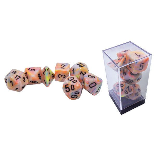 Festive: Mega Poly - Hedrals: Circus/Black (7 dice)