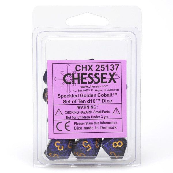 Speckled: D10 - GoldenCobalt (10 dice)