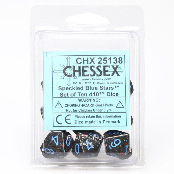 Speckled: D10 - Blue Stars (10 dice)