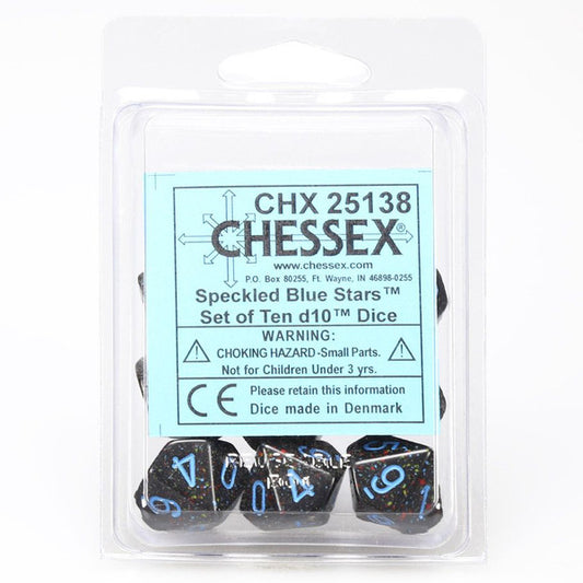 Speckled: D10 - Blue Stars (10 dice)