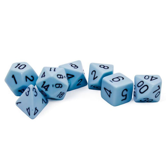 Opaque: Poly - Pastel Blue/Black (7 dice)