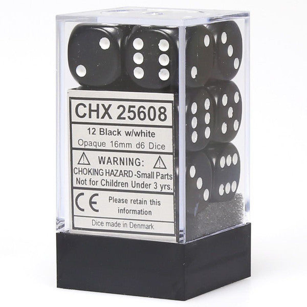 Opaque: 16mm D6 - Black/White (12)