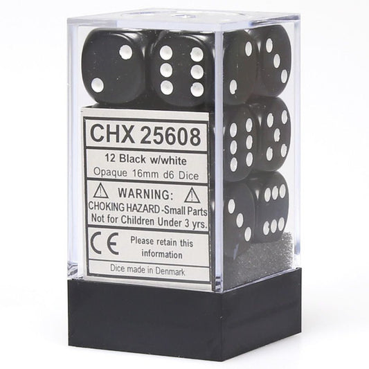 Opaque: 16mm D6 - Black/White (12)