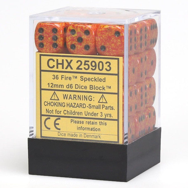 Speckled: 12mm D6 - Fire Elemental (36)