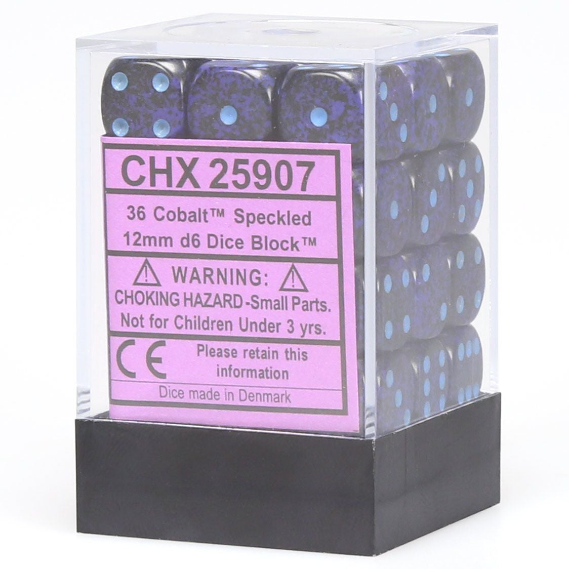 Speckled: 12mm D6 - Cobalt (36)