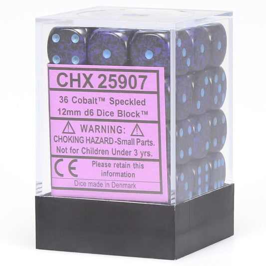 Speckled: 12mm D6 - Cobalt (36)