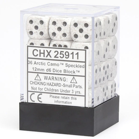 Speckled: 12mm D6 - Arctic (36)