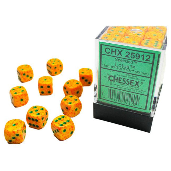 Speckled: 12mm D6 - Lotus (36)
