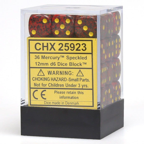 Speckled: 12mm D6 - Mercury (36)