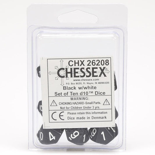 Opaque: D10 - Black/White (10)