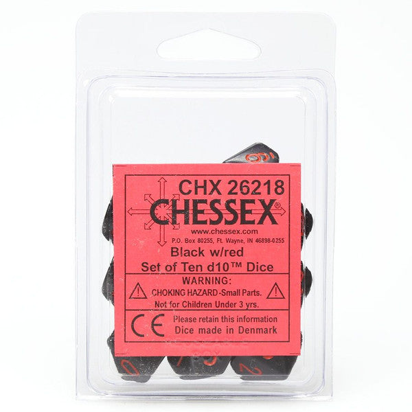 Opaque: D10 - Black/Red (10)