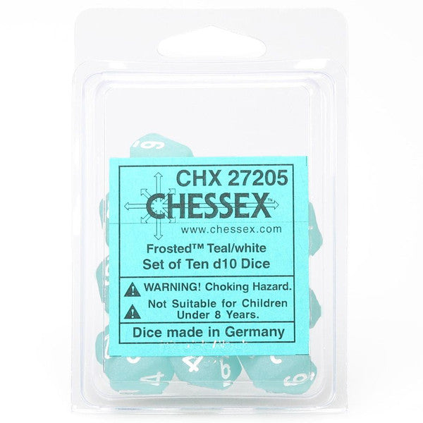 Frosted: D10 - Teal/White (10)