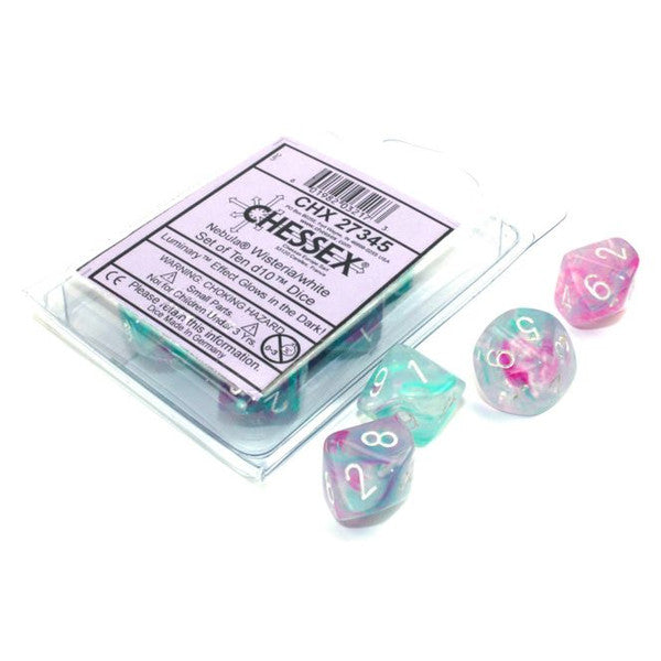 Nebula: D10 - Wisteria/White Luminary (10 dice)