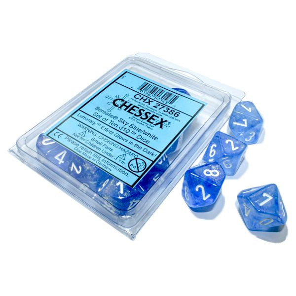 Borealis: D10 - Sky Blue/White Luminary (10)