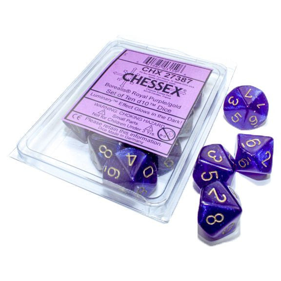 Borealis: D10 - Royal Purple/Gold Luminary (10)
