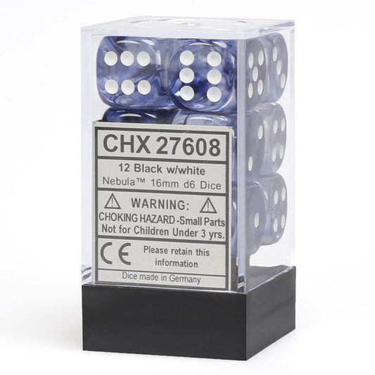 Nebula: 16mm D6 - Black/White Block (12)