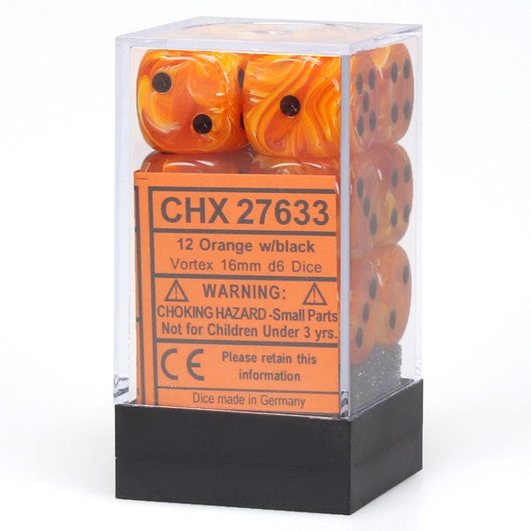 Vortex: 16mm D6 - Orange/Black (12)