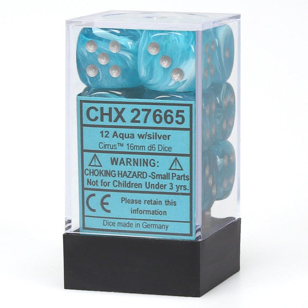 Cirrus: 16mm D6 - Aqua/Silver (12)