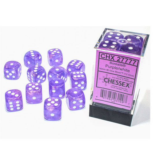 Borealis: 16mm D6 - Purple/White Luminary (12)