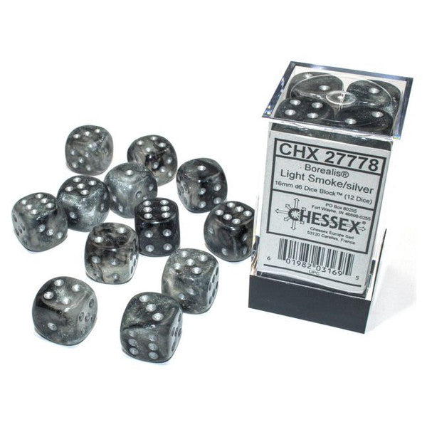 Borealis: 16mm D6 - Light Smoke/Silver Luminary (12)