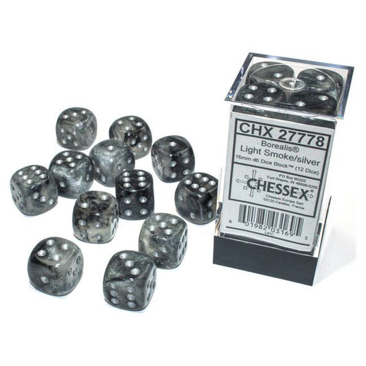 Borealis: 16mm D6 - Light Smoke/Silver Luminary (12)