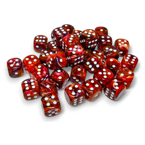 Festive: 12 mm D6 - Symphony/White (36 dice)