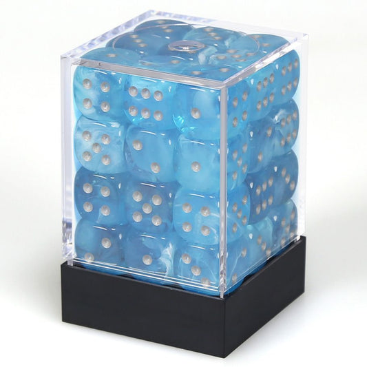 Luminary: 12mm D6 - Sky/Silver (36)