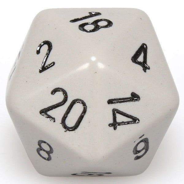 Opaque: 34 mm D20 - Dark Grey/Black (1 die)