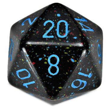 Speckled: 34 mm D20 - Blue Stars (1 die)