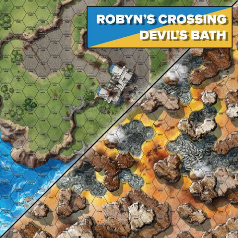 BattleTech - Battle Mat: Battle of Tukayyid - Robyn's Crossing (CJF)/ Devil's Bath (CSV)