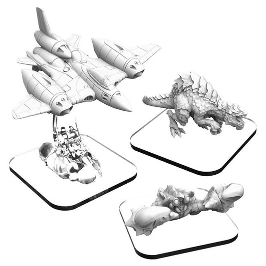 Monsterpocalypse - Raptix, Steel Shell Crab & Strike Fighter