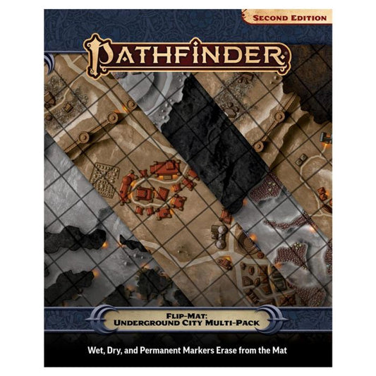 (BSG Certified USED) Pathfinder: RPG - Flip-Mat: Underground City