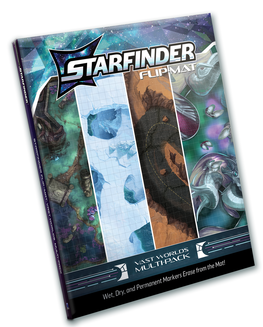(BSG Certified USED) Starfinder: RPG - Flip-Mat: Vast Worlds Multi-Pack