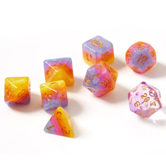 RPG Dice Set - Tahitian Sunset (7)