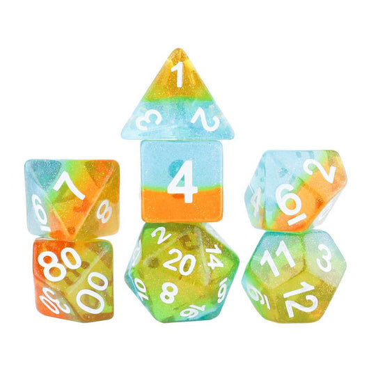RPG Dice Set - Celestial: Ocean Dusk (7)