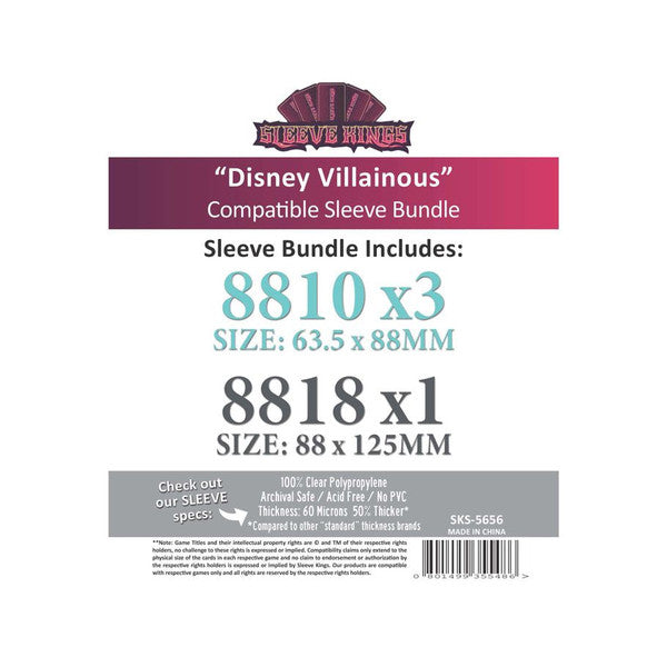 Sleeve Kings - Disney Villainous Compatible Sleeve Bundle (440 sleeves)