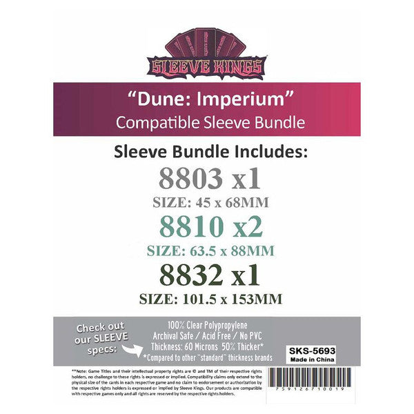 Sleeve Kings - Dune: Imperium Compatible Sleeve Bundle (440 sleeves)