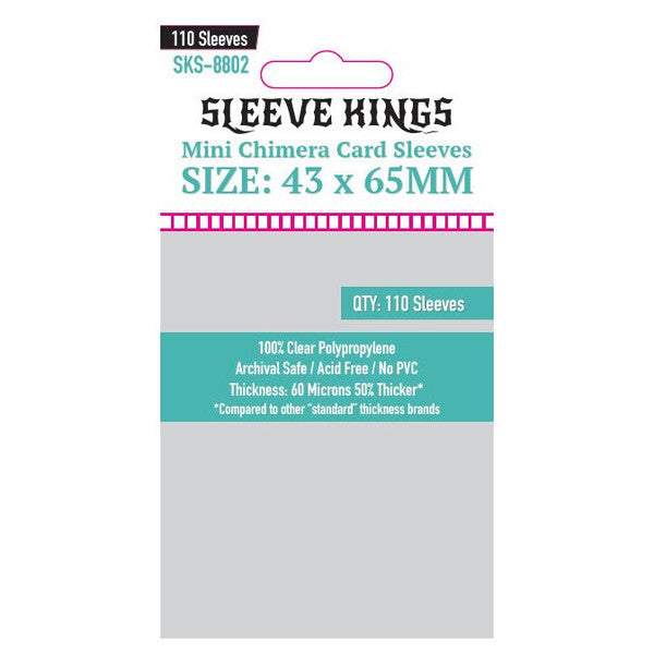 Sleeve Kings - Mini Chimera Game Card Sleeves (43 x 65 mm, 110 sleeves)