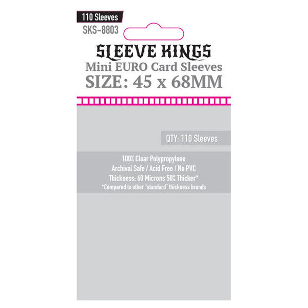 Sleeve Kings - Mini Euro Card Sleeves (45 x 68 mm, 110 sleeves)
