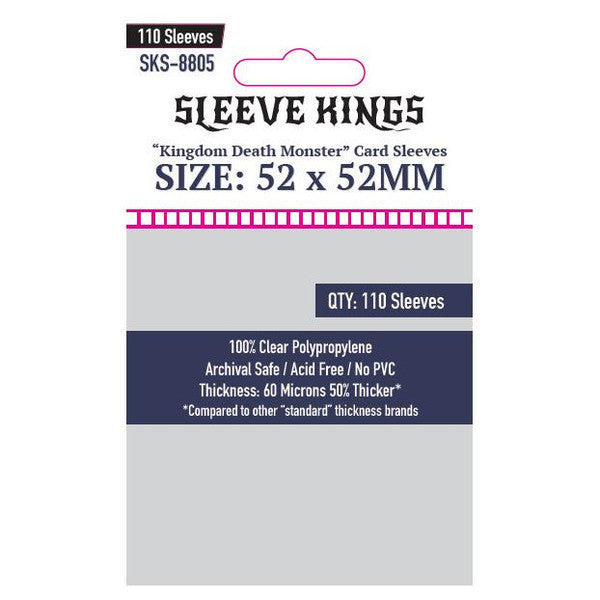 Sleeve Kings - Kingdom Death Monster Game Card Sleeves (52 x 52 mm, 110 sleeves)