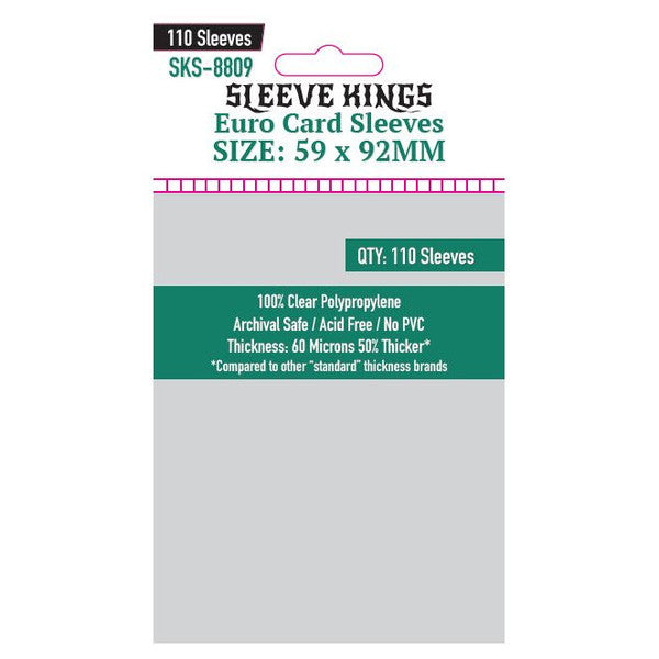 Sleeve Kings - Euro Card Sleeves (59 x 92 mm, 110 sleeves)