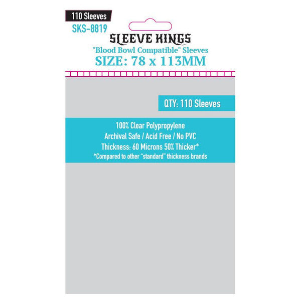 Sleeve Kings - Blood Bowl Compatible Sleeves (78 x 113 mm, 110 sleeves)