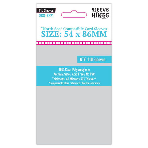 Sleeve Kings - North Sea Compatible Card Sleeves (54 x 86 mm, 110 sleeves)
