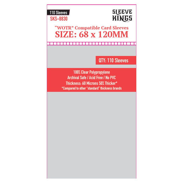 Sleeve Kings - WOTR Compatible Sleeves (68 x 120 mm, 110 sleeves)