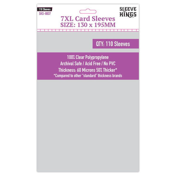 Sleeve Kings - 7XL Game Card Sleeves (130 x 195 mm, 110 sleeves)
