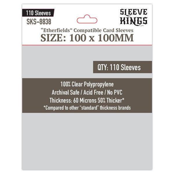 Sleeve Kings - Etherfields Compatible Sleeves (100 x 100 mm, 110 sleeves)