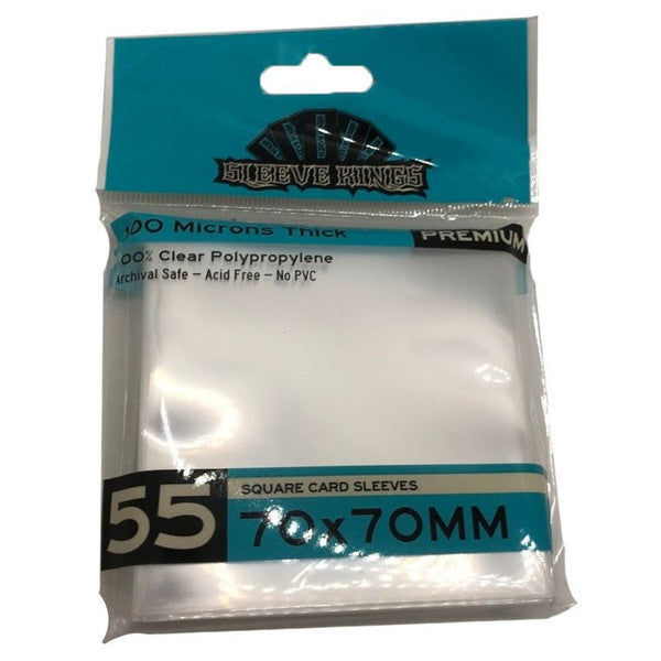 Sleeve Kings - Premium Square Card Sleeves (70 x 70 mm, 55 sleeves)